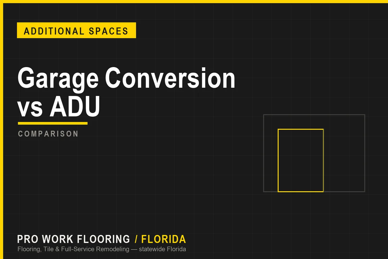 Garage Conversion vs ADU in Florida