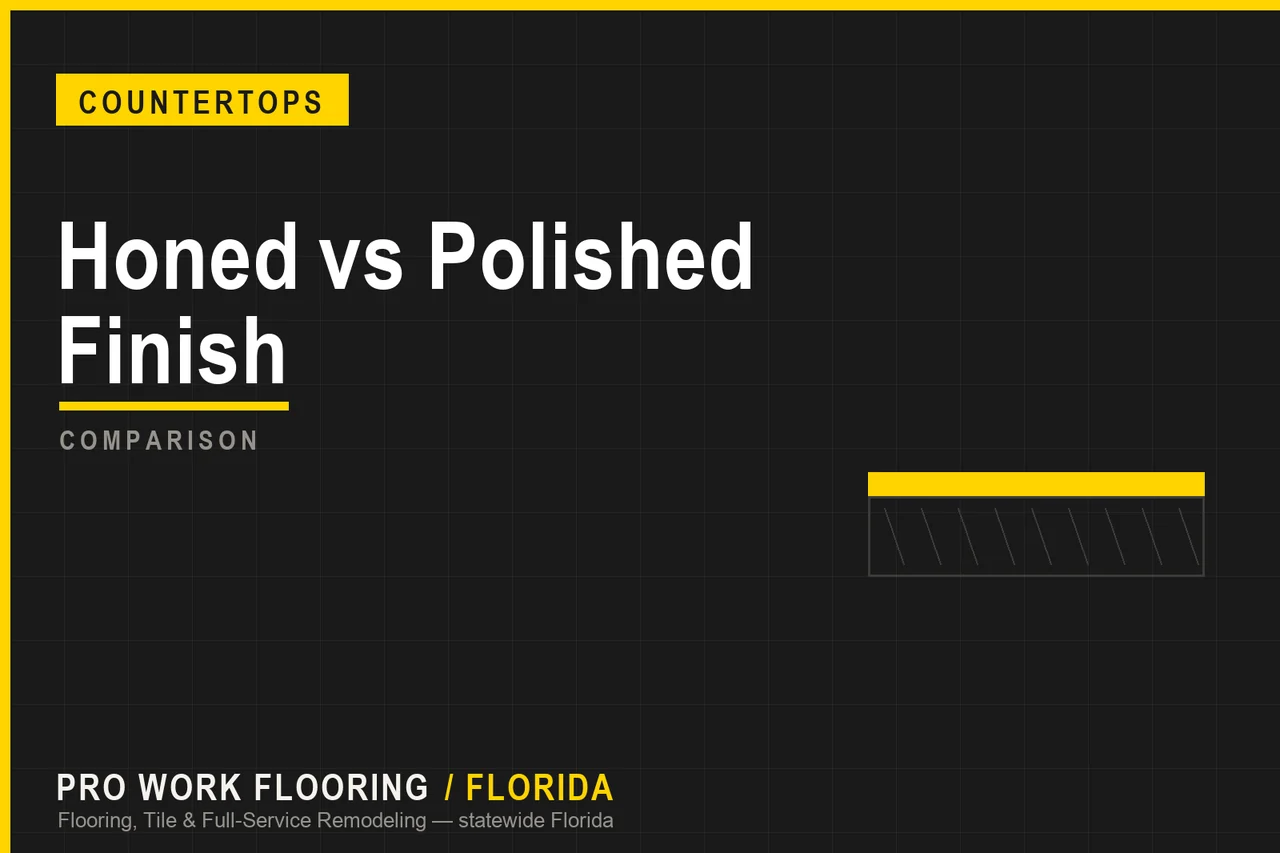 Honed vs Polished Countertops in Florida: Which Finish Wins?