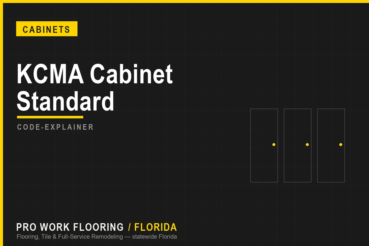 KCMA / ANSI A161.1 Cabinet Certification, Explained for Florida