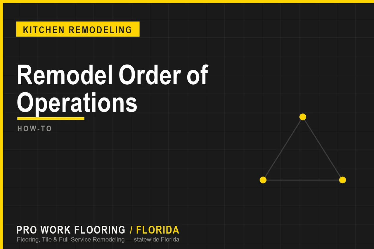 Remodel Order of Operations