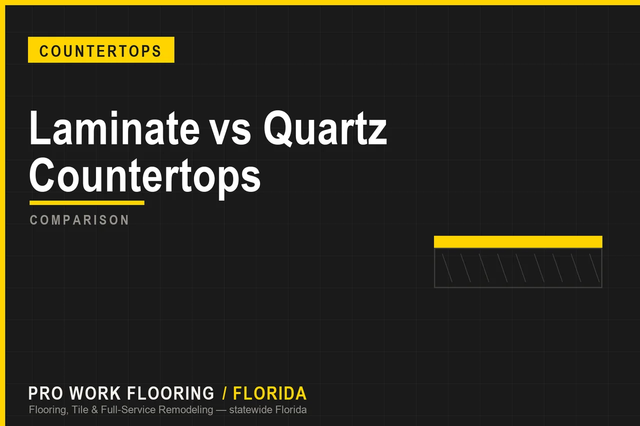 Laminate vs Quartz Countertops in Florida: The Budget Question