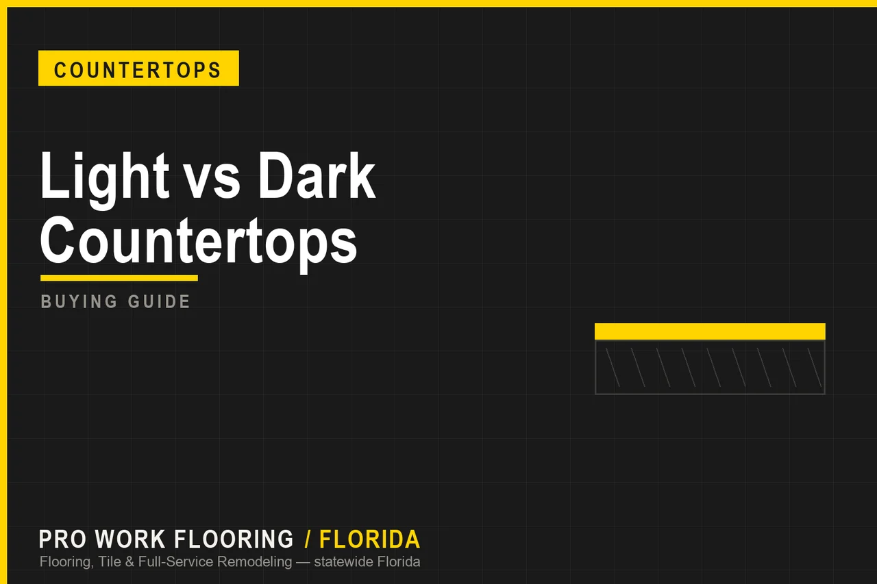 Light vs Dark Countertops in Florida Homes