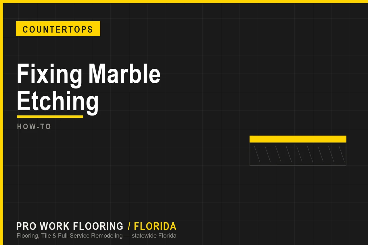 Fixing Marble Etching in Florida Kitchens