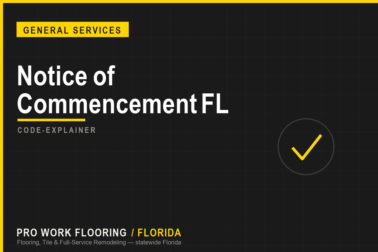 Notice of Commencement FL