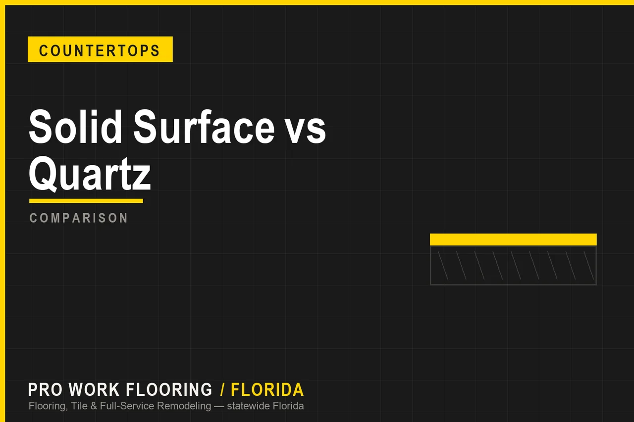 Solid Surface vs Quartz Countertops in Florida