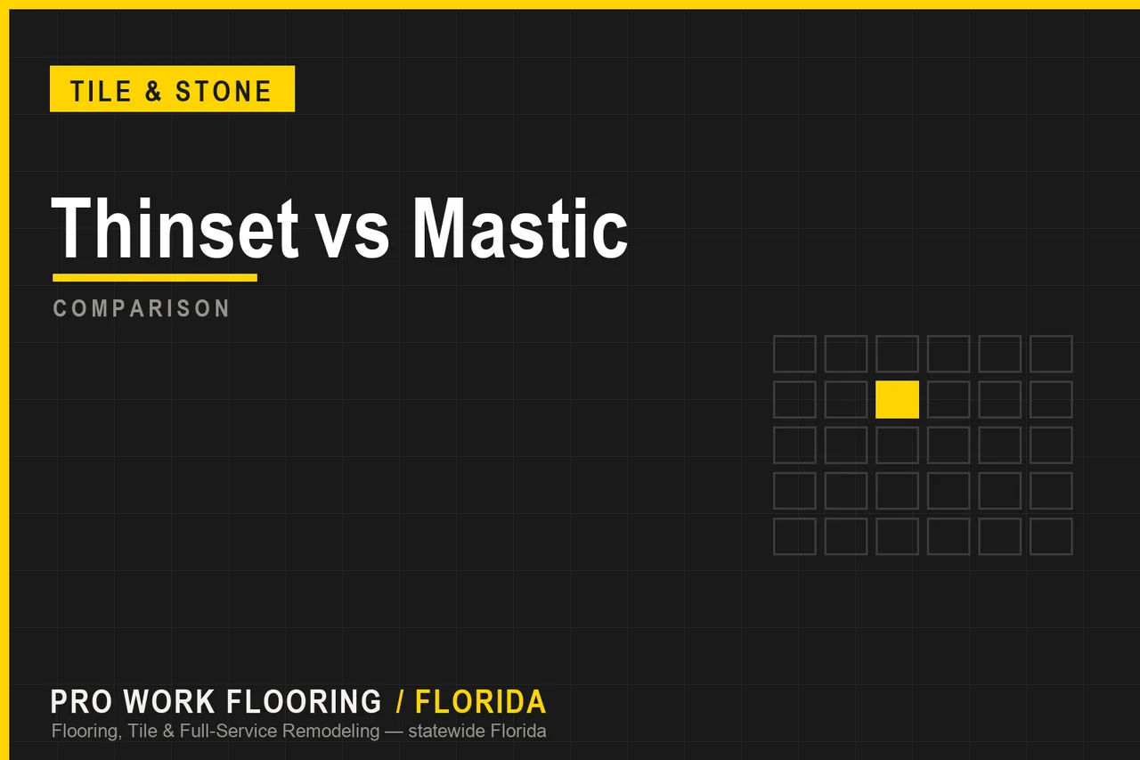Thinset vs Mastic for Florida Wet Areas