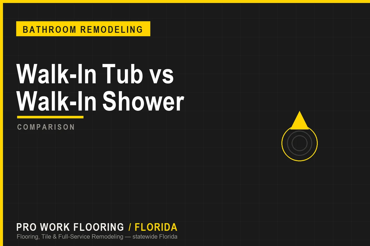 Walk-In Tub vs Walk-In Shower for Florida Seniors